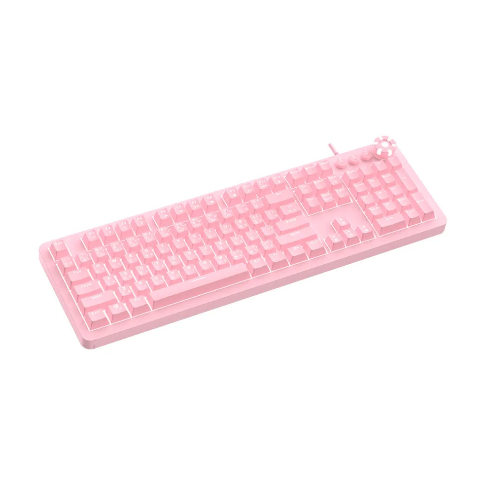 Fantech MAX CORE MK852 SAKURA EDITION RGB Gaming Mechanical Keyboard, OUTEMU BLUE SWITCH, Double SHOT KeyCaps, Full Size - Pink
