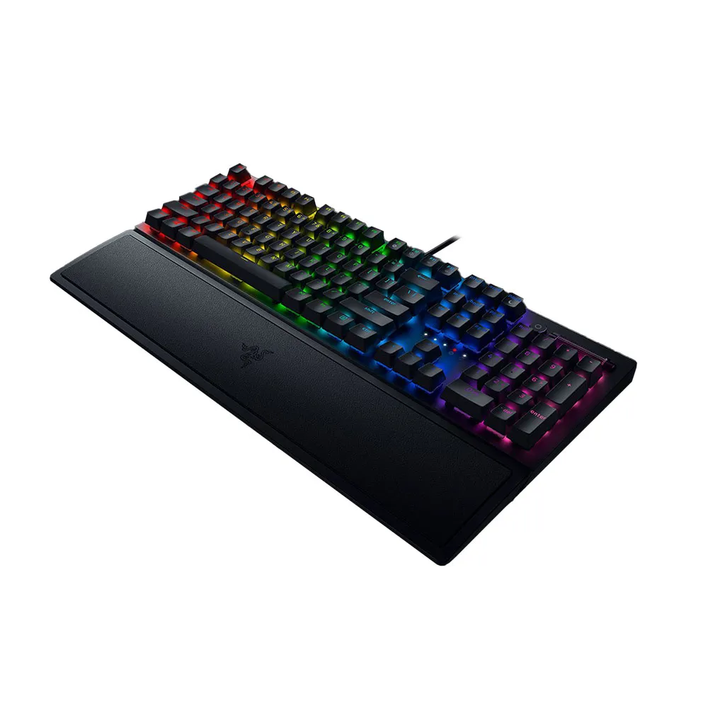 Razer BlackWidow V3 Mechanical Gaming Keyboard, Green Switches, Tactile & Clicky, Chroma RGB Lighting, Programmable - Black