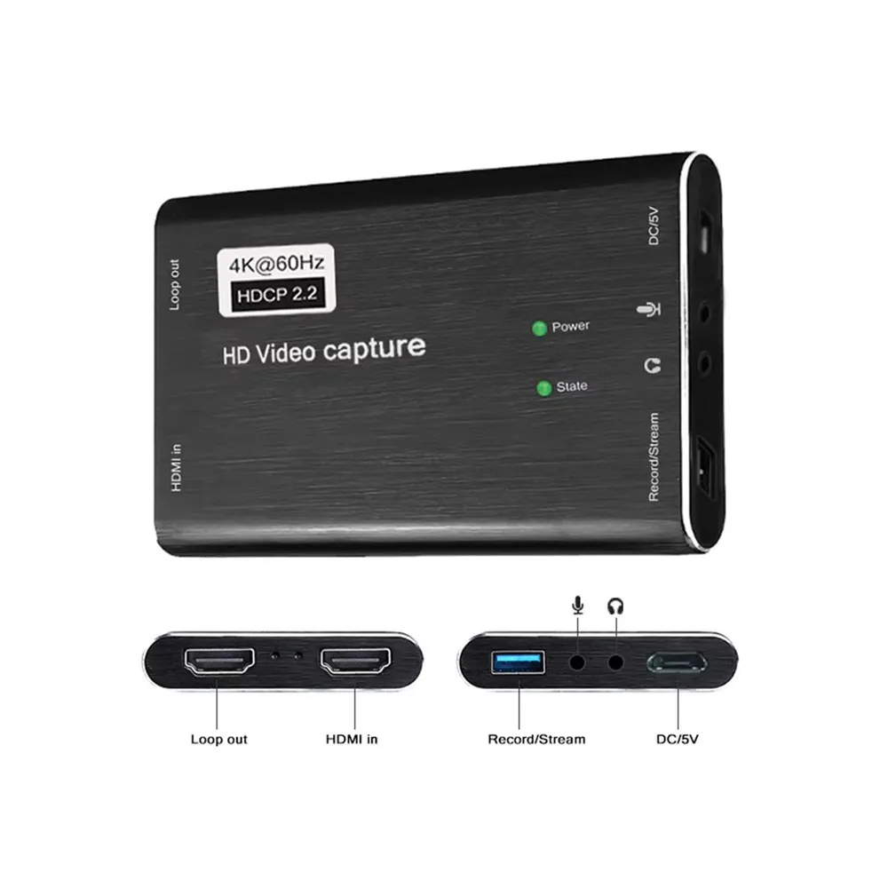 Usb 3.0 Hdmi Compatible 4k Video Capture Card Streaming Live Stream Broadcast Loop Out Ps4 Game Set Top Box Compatible
