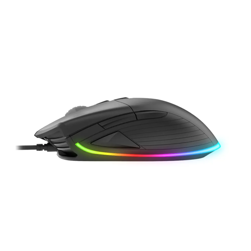 Fantech HERO UX1 High Performance Pixart 3389 16000 DPI RGB Macro Wired Optical Gaming Mouse - Black