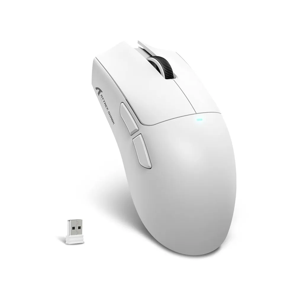 ATTACK SHARK X11SE Ultra-Light Wireless, Tri-Modes BT5.2/Type-C Wired/2.4G, 22KDPI, 5 Programmable Buttons - White