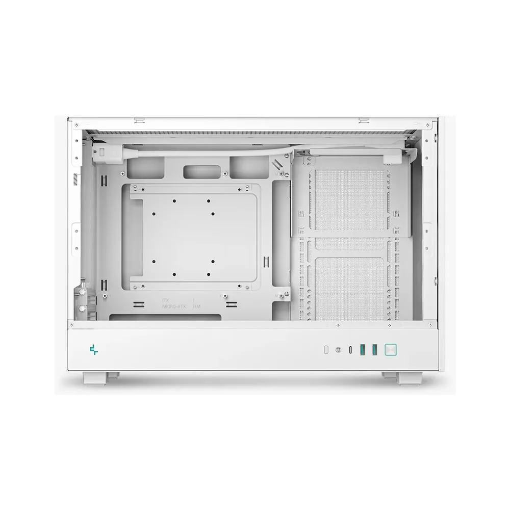 DeepCool CH260 Micro-ATX Computer Case, Up to 360mm Radiator, Up to 6x 120mm Fan Support, Tempered Glass Side Panel, Wraparound Mesh Panels - White