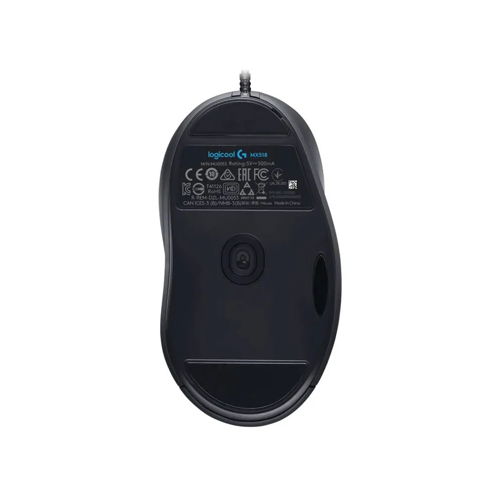 Logitech G MX518 Legendary Wired Gaming Mouse Hero Sensor 16, 000 DPI, 8 Programmable Buttons - Black & Gray
