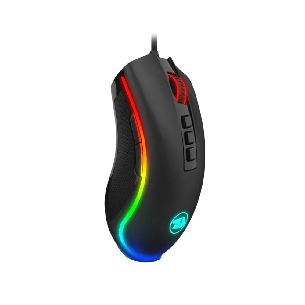 Redragon M711-2 COBRA Gaming Mouse with 16.8 Million RGB Color Backlit, 10,000 DPI Adjustable, 7 Programmable Buttons, Wired - Black