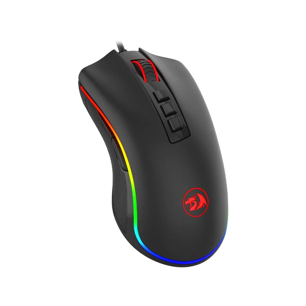 Redragon M711-2 COBRA Gaming Mouse with 16.8 Million RGB Color Backlit, 10,000 DPI Adjustable, 7 Programmable Buttons, Wired - Black