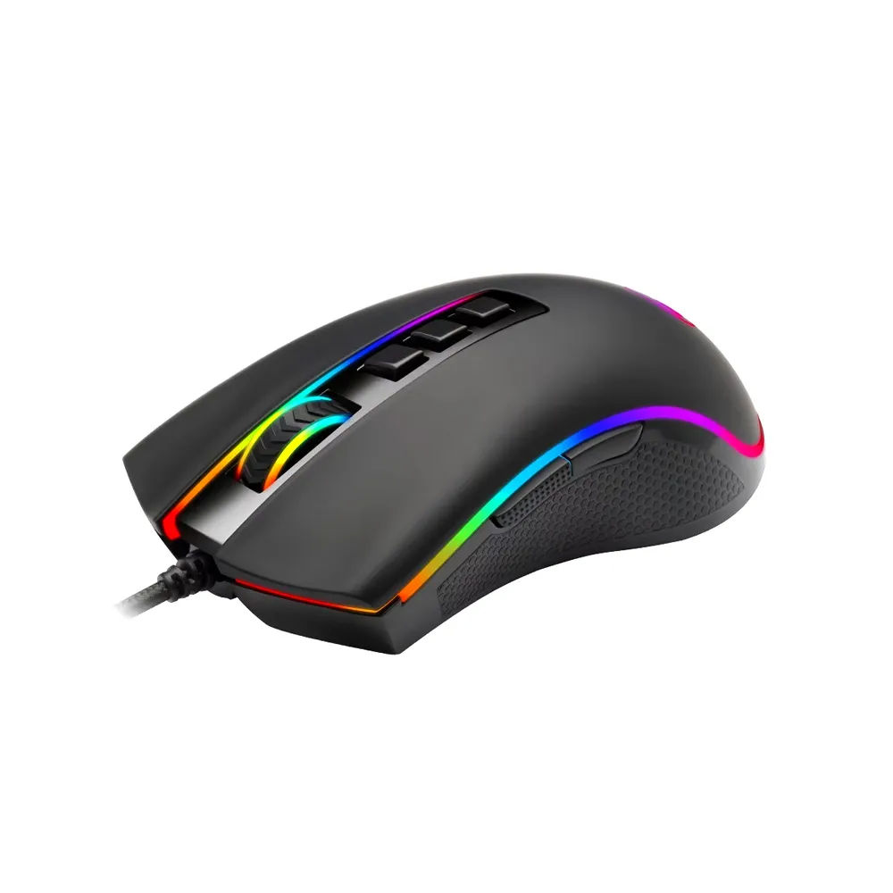 Redragon M711-2 COBRA Gaming Mouse with 16.8 Million RGB Color Backlit, 10,000 DPI Adjustable, 7 Programmable Buttons, Wired - Black