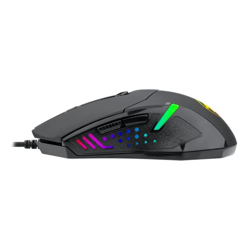 Redragon M601 Centrophorus2 Gaming Mouse wired with red led, 7200 DPI, 6 Buttons Ergonomic Gaming Mouse for PC - Black