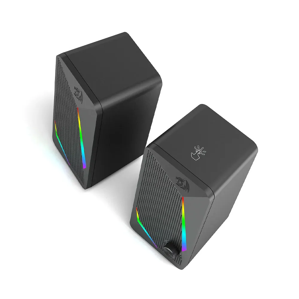 Redragon GS510 Waltz Gaming Speaker 2.0 Channel PC Computer Stereo Speaker, 4 Colorful LED Backlight Modes