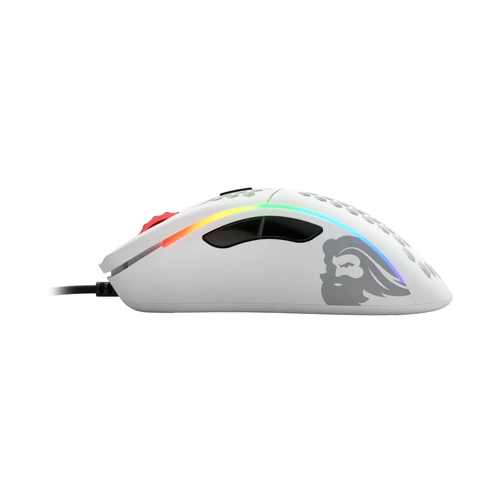Glorious Model D Honeycomb Wired Mouse, 12k DPI, Superlight RGB PC Mouse, 68g - Matte White