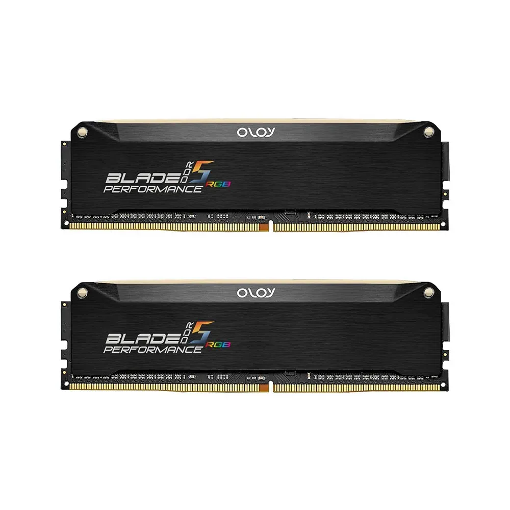 OLOy Hairline Blade RGB DDR5 RAM 16GB (2x8GB) 6000MHz 1.35V Gaming UDIMM RAM - Black