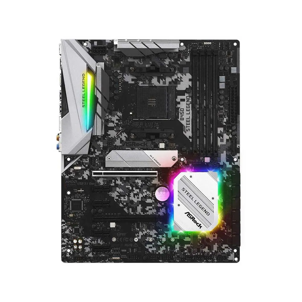 ASRock B450 Steel Legend Socket AM4, AMD Promontory B450, DDR4, ATX