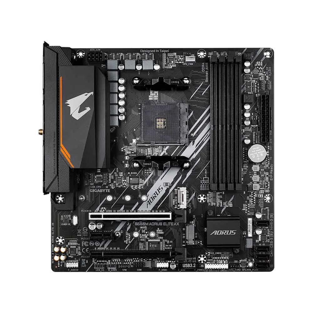 Gigabyte B550M AORUS Elite AMD Socket AM4 Micro ATX DDR4-SDRAM,, Realtek GbE LAN 2