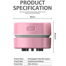 ODISTAR Desktop Vacuum Cleaner Pink