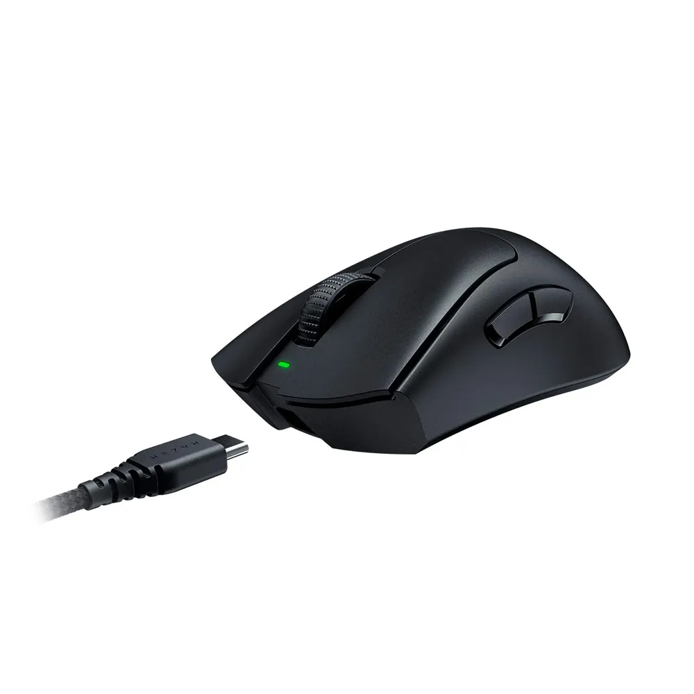 Razer DeathAdder V3 Pro Wireless Gaming Mouse, 63g Lightweight Ergonomic, 30K DPI Optical Sensor, 8 Programmable Controls, Up to 90 Hr Battery - Black
