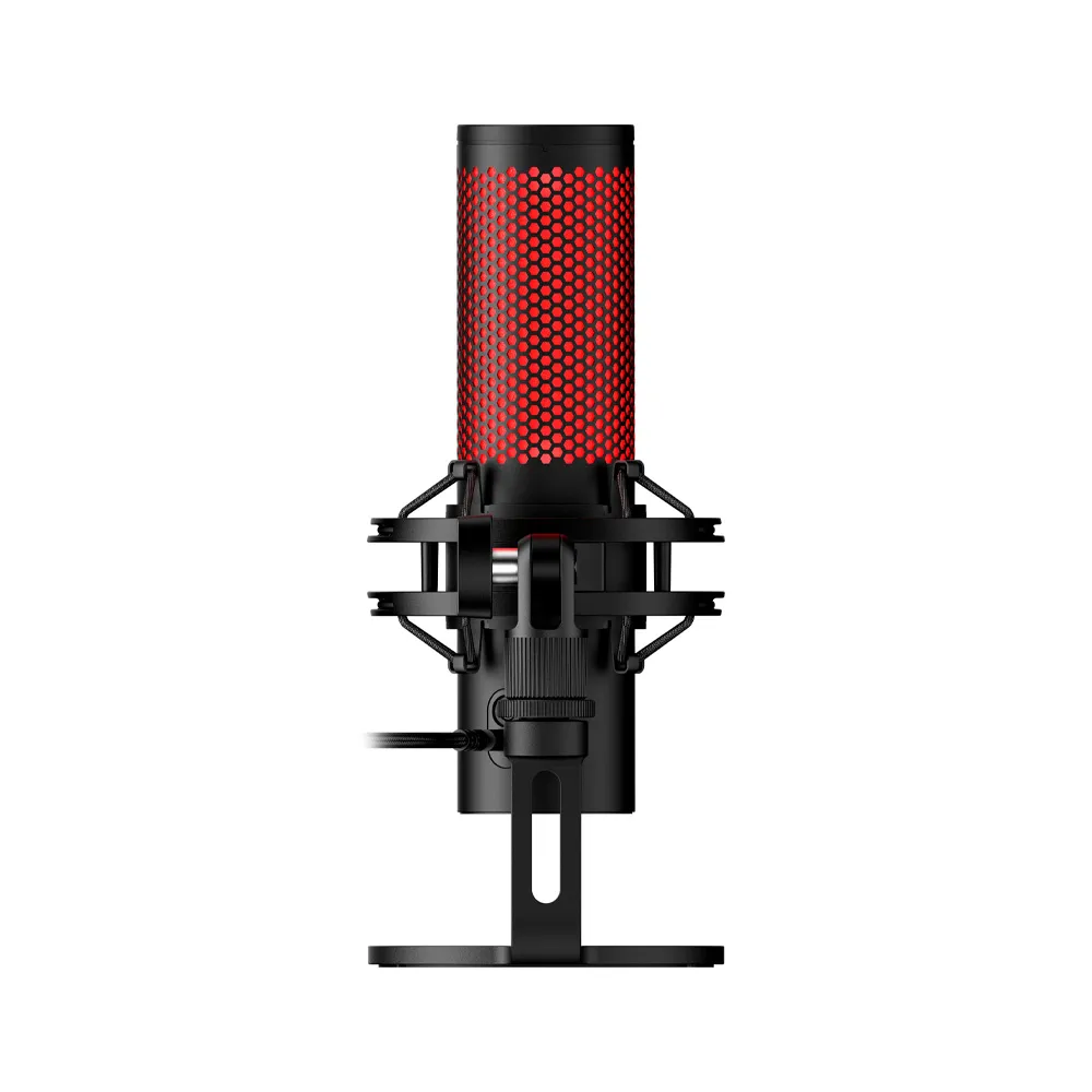 HyperX QuadCast 2 USB Microphone for Gaming, Streaming and Podcasting, On-Board Controls, LED Lighting, Removable Shock Mount, PC, Mac, PS5, PS4, USB-C - Black