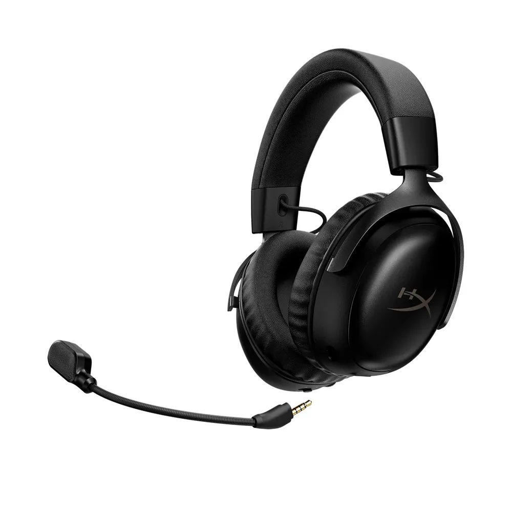HyperX Cloud III S 2.4GHz, Bluetooth, Battery Life up to 120 Hours 2.4GHz / 200 Hours Bluetooth, 53mm Angled Drivers, Detachable Mic – Black
