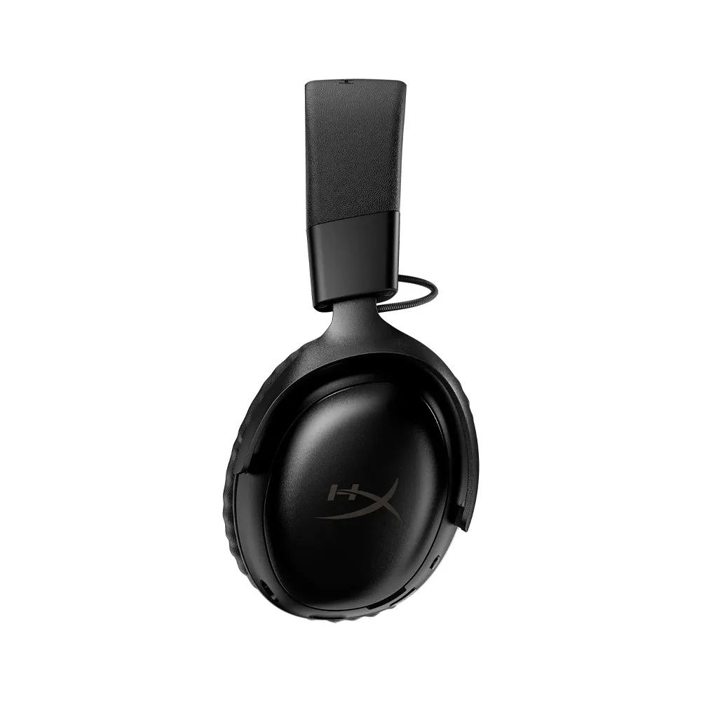 HyperX Cloud III S 2.4GHz, Bluetooth, Battery Life up to 120 Hours 2.4GHz / 200 Hours Bluetooth, 53mm Angled Drivers, Detachable Mic – Black
