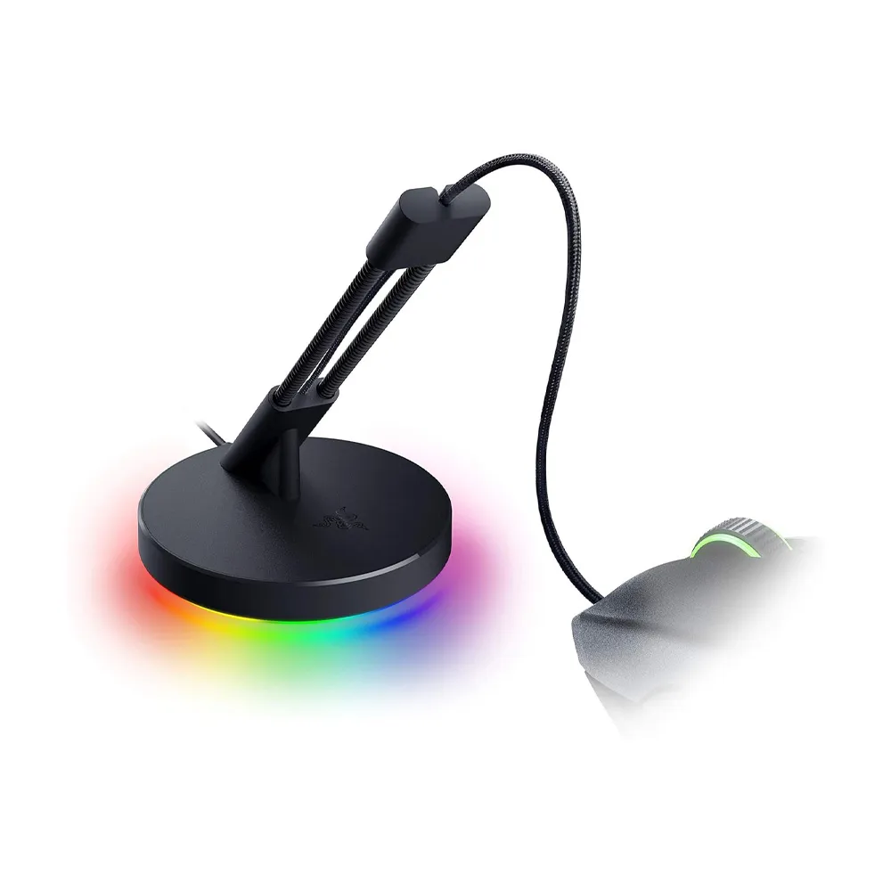 Razer Gaming Mouse Bungee V3 Chroma, Drag-Free Wired Mouse Support, for Esports-Level Performance, Weighted Base, Anti-Slip Feet - Black