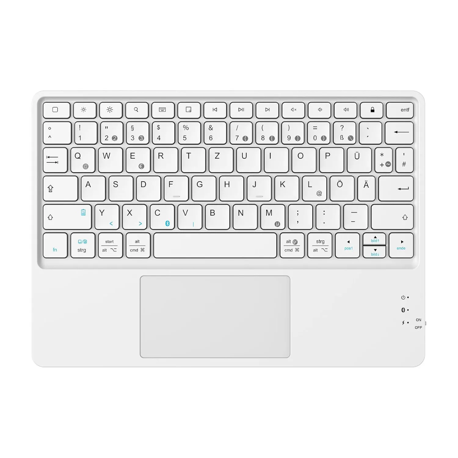 Fintie Wireless Bluetooth Keyboard with Touchpad, German Layout