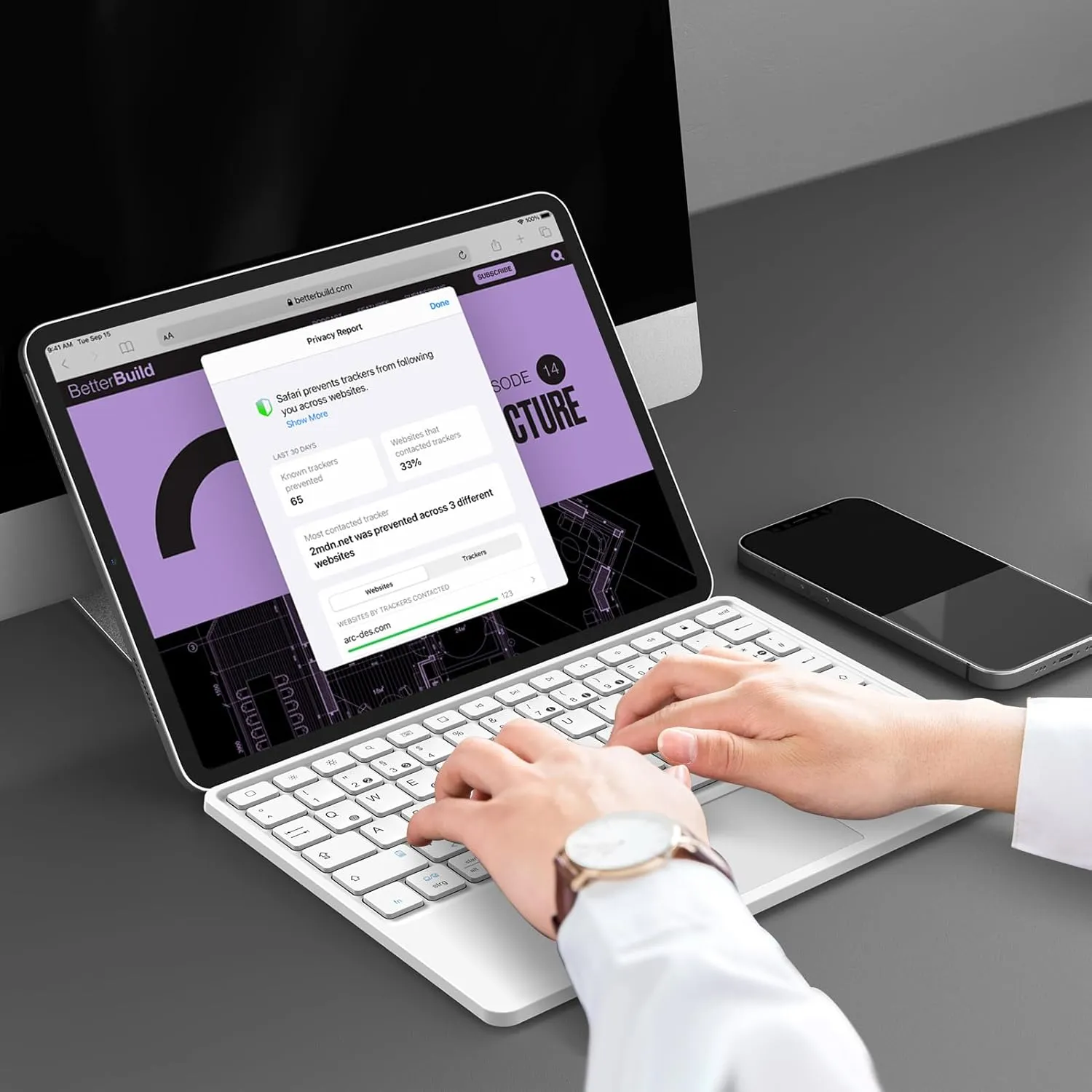 Fintie Wireless Bluetooth Keyboard with Touchpad, German Layout
