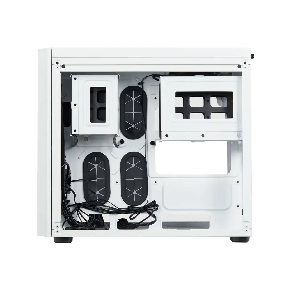 CORSAIR Crystal 280X RGB Micro-ATX Case, 2 RGB Fans, Lighting Node PRO Included, Tempered Glass - White