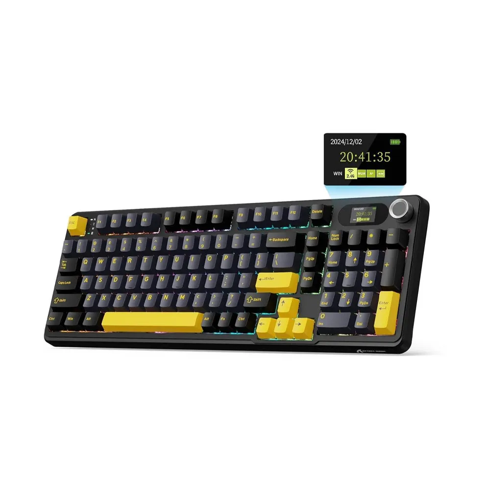 Attack Shark X98 Pro Star Black Blueberry Switch, Wired, 2.4ghz , BT - %98 keys - BL&YW&GY