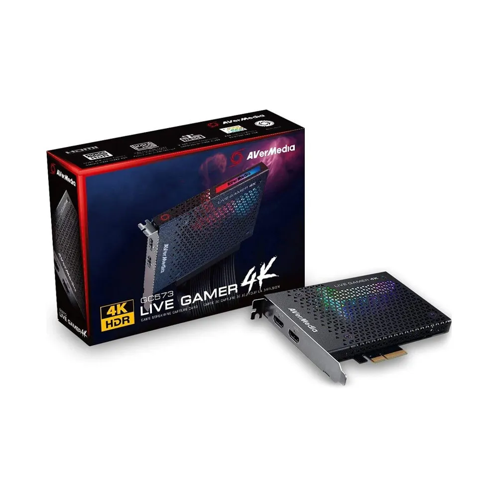 AverMedia GC573 - 4K HDR Capture Card For Broadcasting and Recording PS4 Pro and Xbox One X - Open Box