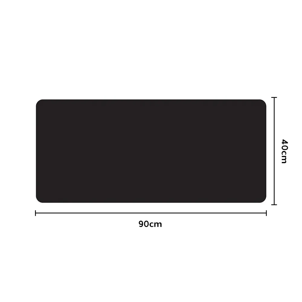 Black Mouse Pad, 90X40cm Large Computer Mouse Mat, for Desktop, Non-slip Rubber Base Water Resistant Stitched Edge