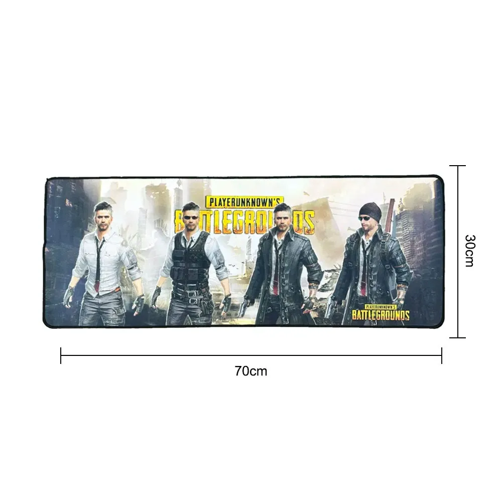 Gaming Mouse Pad, 70X30cm PUBG Wallpaper, for Desktop, Non-slip Rubber Base Water Resistant Stitched Edge