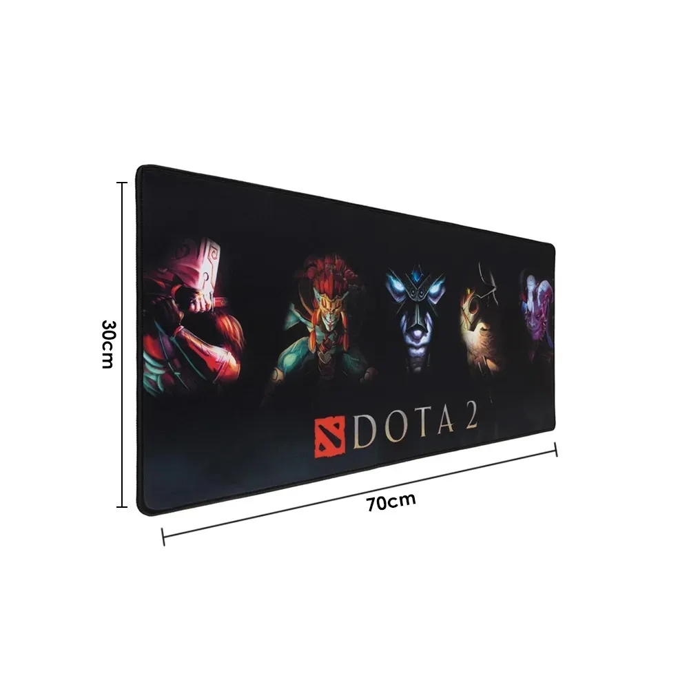 Gaming Mouse Pad, 70X30cm Large Computer Mouse Mat with Dota 2 Art, Non-slip Rubber Base Water Resistant Stitched Edge