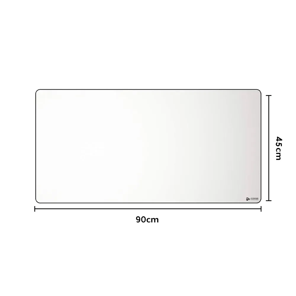 Glorious XXL Extended Gaming Mouse Mat/Pad - Large, Wide, Stitched Edges, 90cmx45cm - White