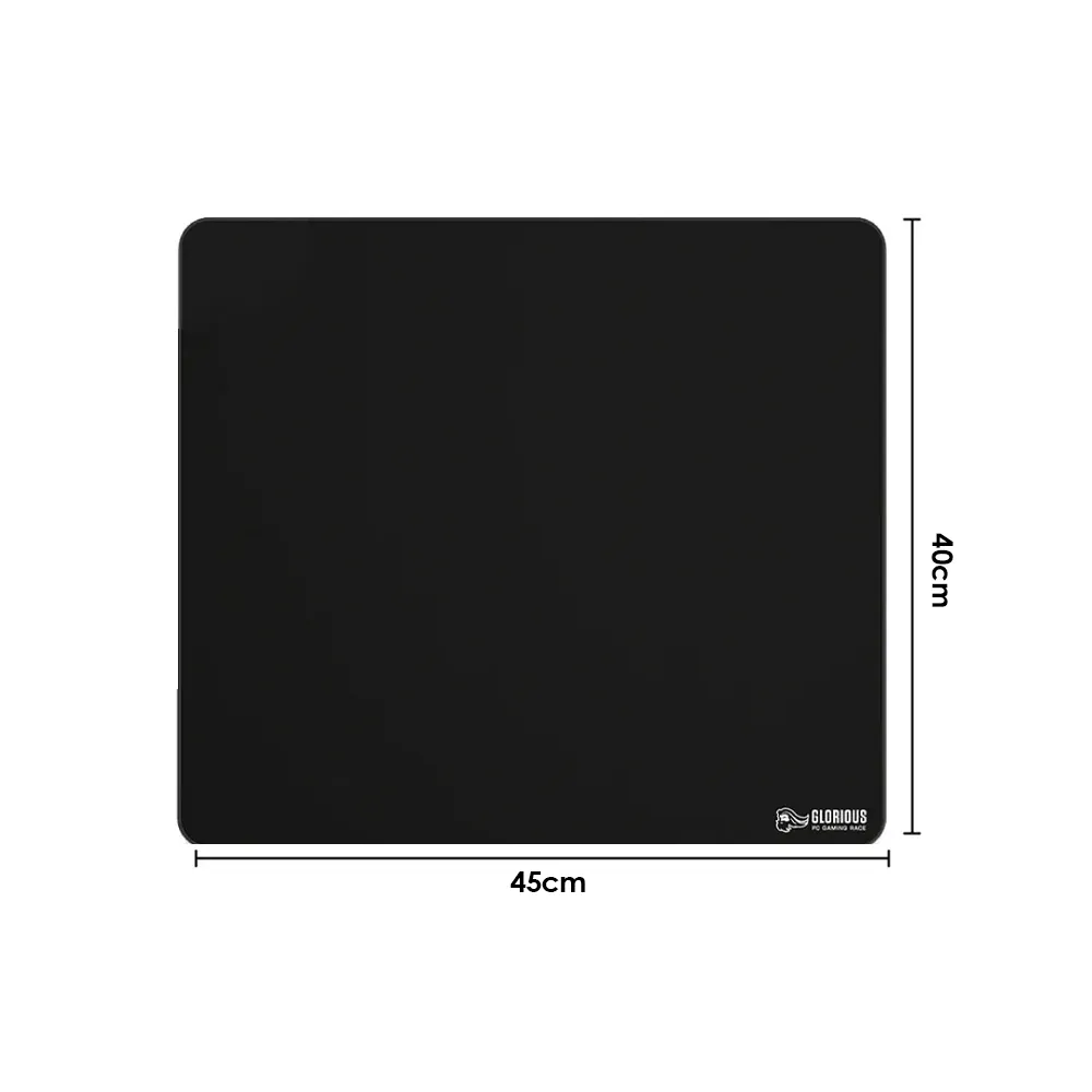 Glorious XL Heavy Gaming Mouse Mat/Pad - 5mm Thick, Stitched Edges, Black Cloth Mousepad, 40X45cm 