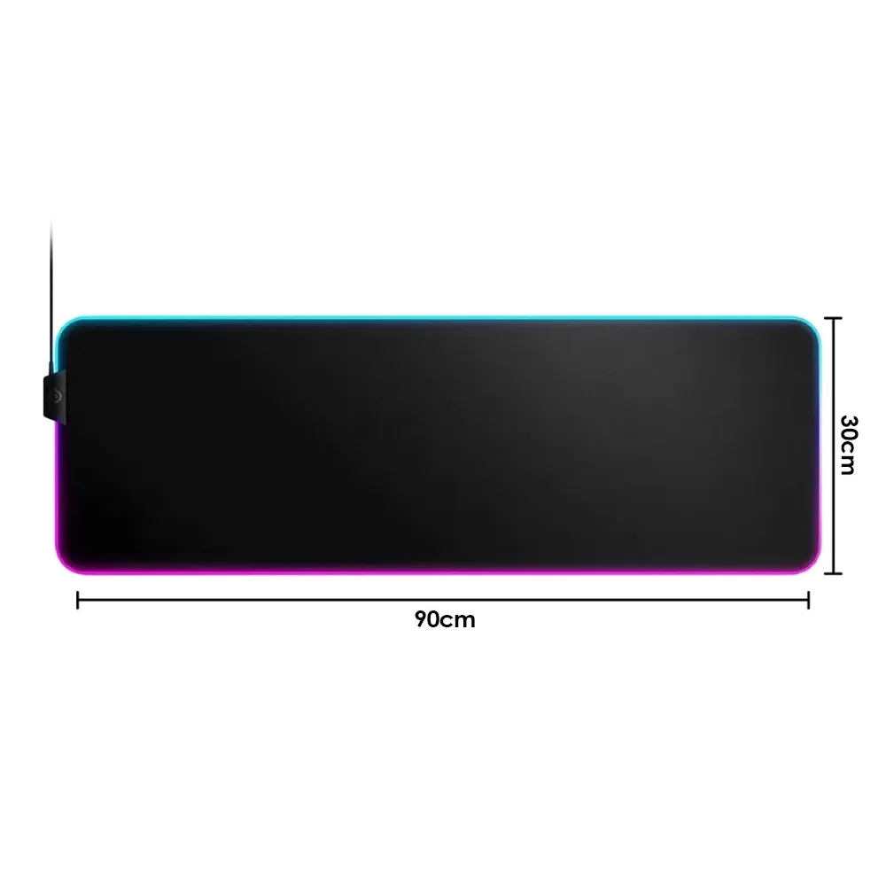 SteelSeries QcK Prism Cloth Gaming Mouse Pad, 2-zone RGB Illumination, Real-time Event Lighting, Size XL 90x30x0.4cm