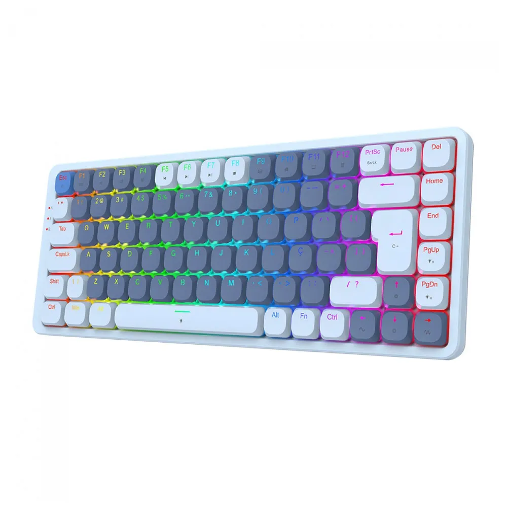 Redragon K675 USB Gamer Mechanical Keyboard Vili Wired Low Profile Switch Brown -  Blue