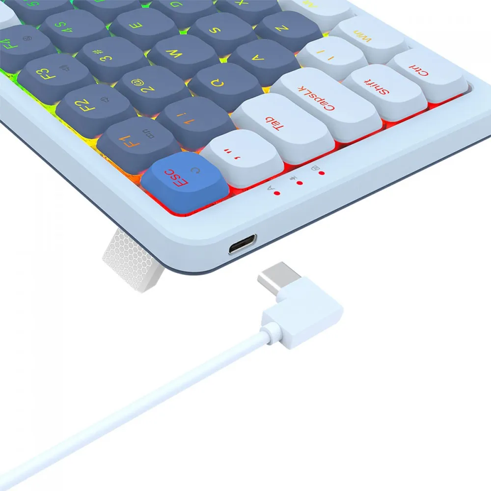 Redragon K675 USB Gamer Mechanical Keyboard Vili Wired Low Profile Switch Brown -  Blue
