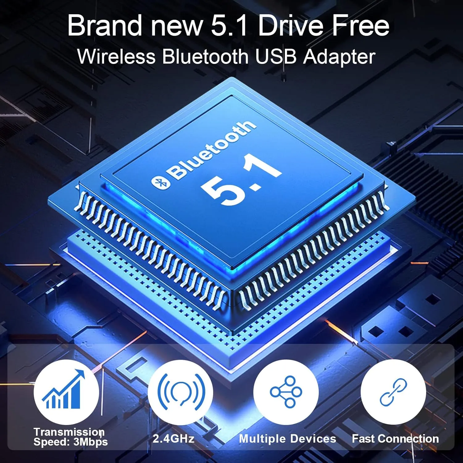 Mini Size USB Bluetooth 5.1 Dongle + EDR