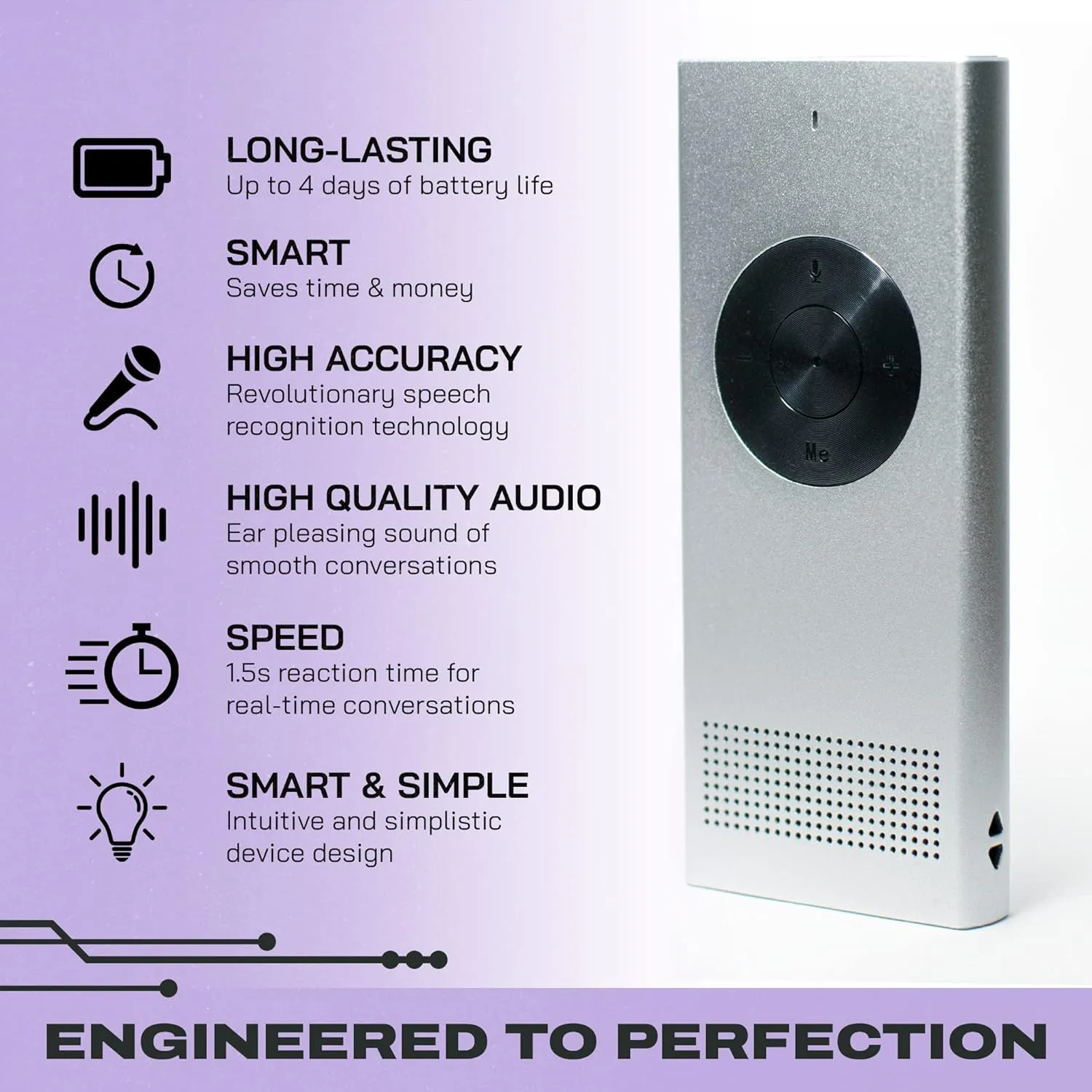 Muama Enence Instant Two-Way Translator. Portable Real-time Translation in 36 Different Languages