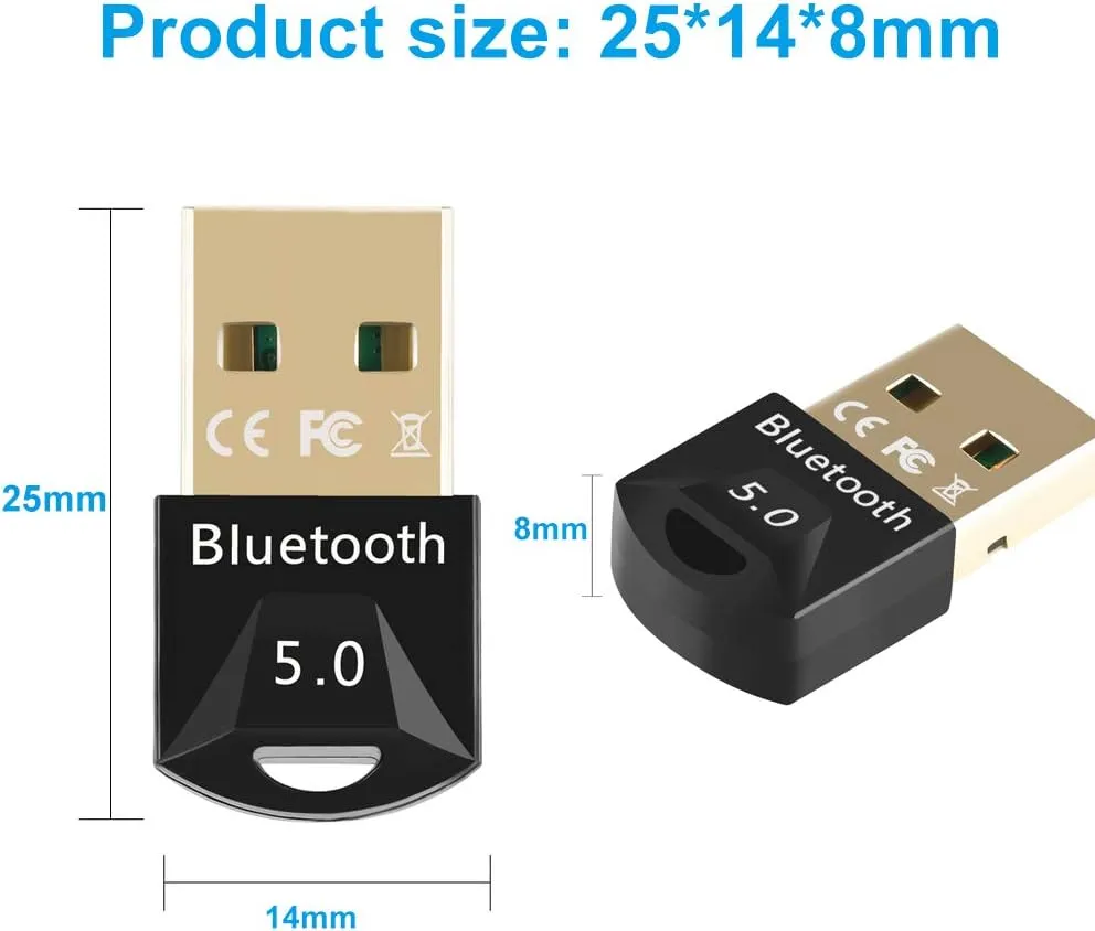 EasyULT Dual Mode USB Bluetooth 5.0 Adapter 20m Range
