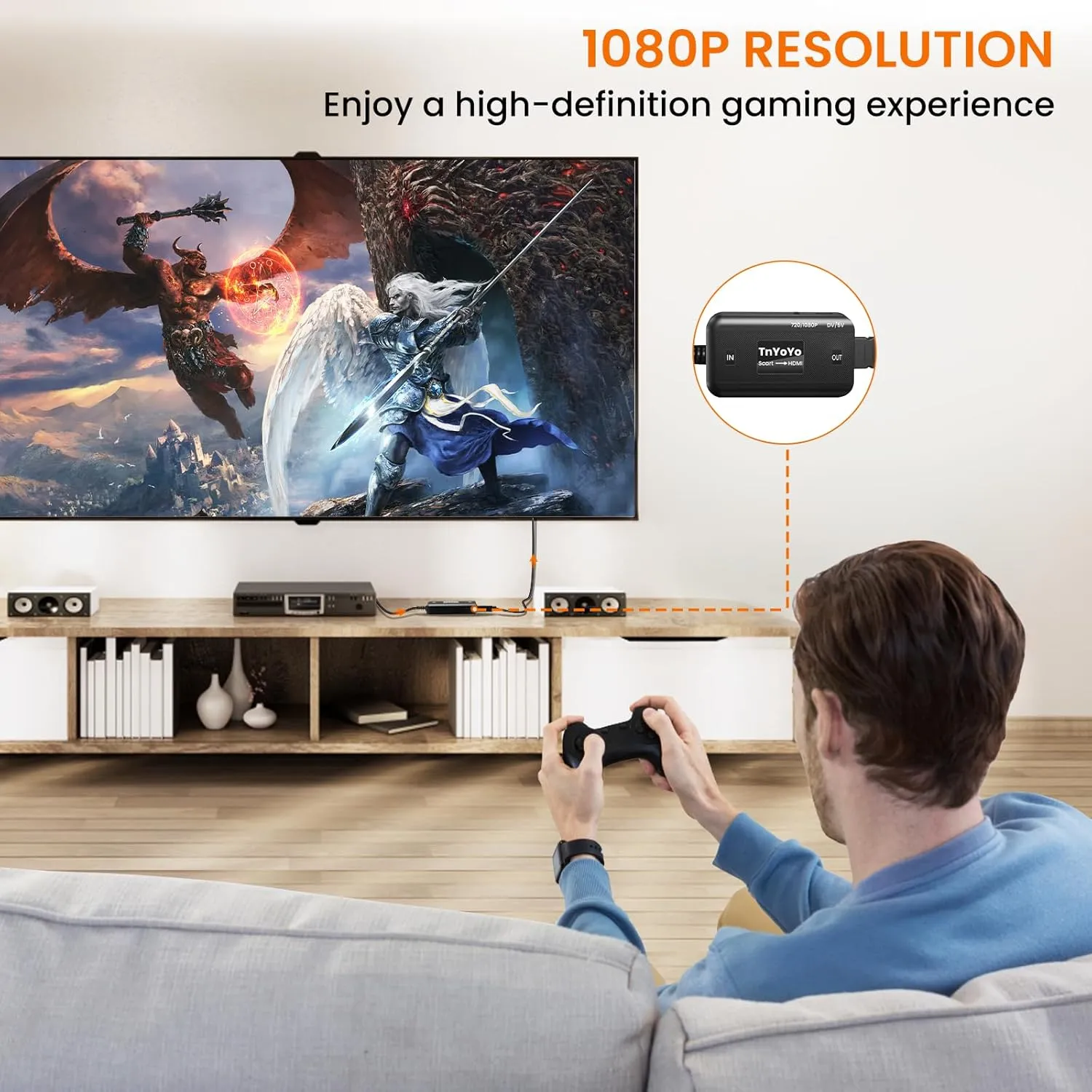 TnYoYo Scart to HDMI Converter