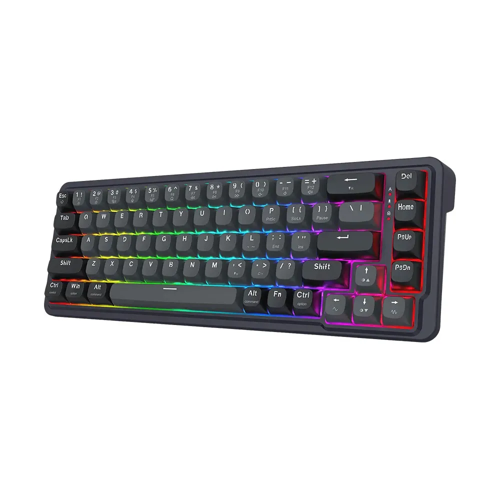 Redragon K709GB Nova Magnetic RGB Hot-Swappable Wired 65%, Rapid Trigger UltraMag Magnetic Linear Switch - Gray/Black