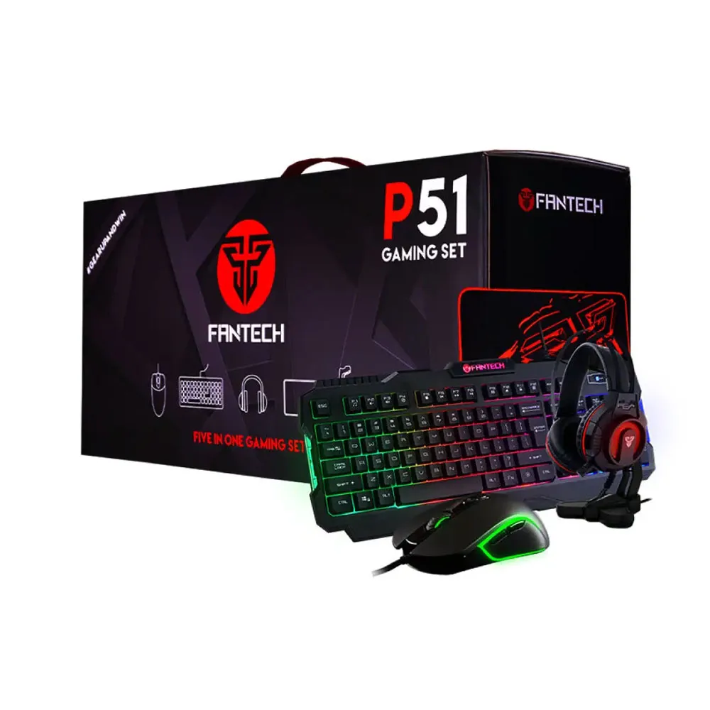 Fantech Gaming PC P51 5-in-1 Power Bundle - Black