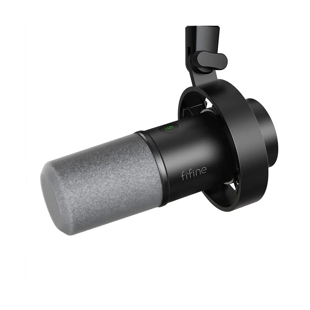 FIFINE Amplitank K688 Dynamic Microphone, XLR/USB Podcast Recording PC Microphone - Black