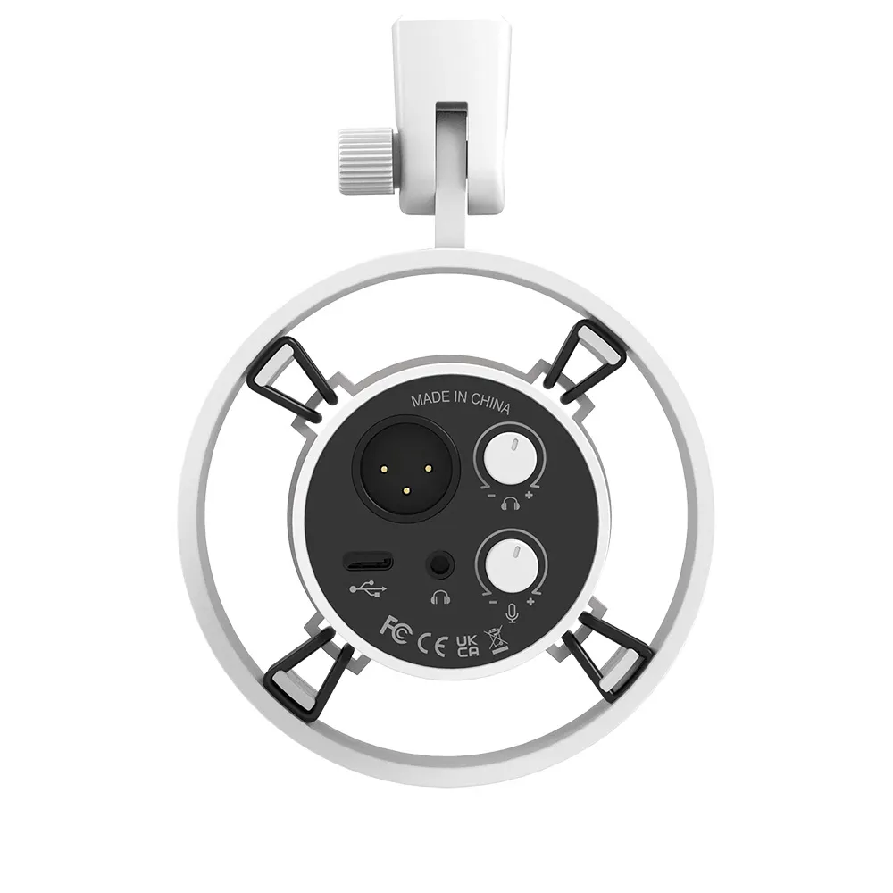 FIFINE Amplitank K688 Dynamic Microphone, XLR/USB Podcast Recording PC Microphone - White