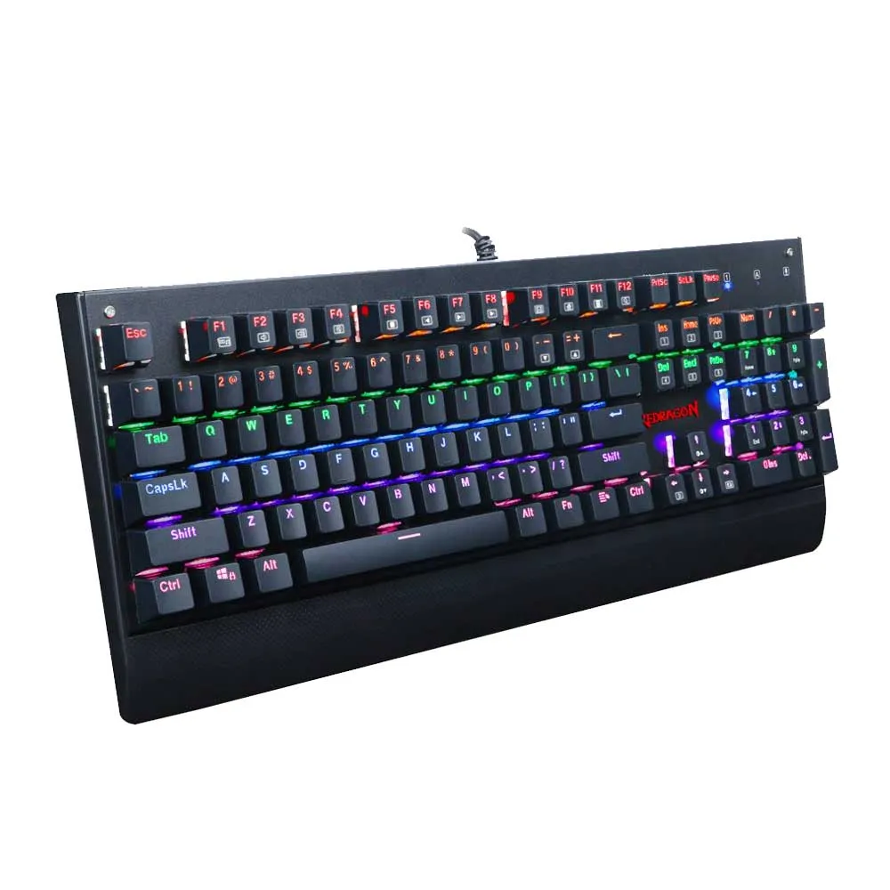 Redragon Kala K557RGB V2, RGB 6 backlight, Wired, Mechanical Gaming, Anti-ghosting 104 keys, Ergonomic design - Black