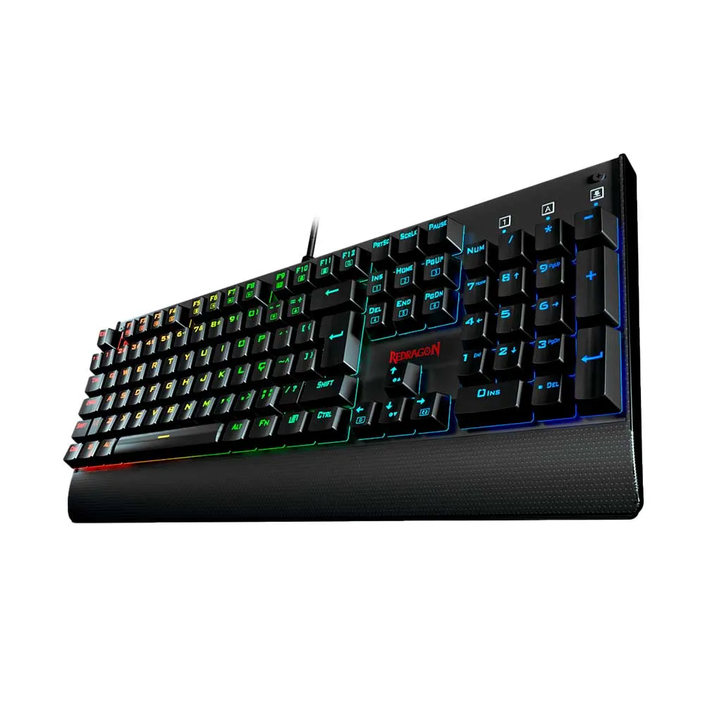 Redragon Kala K557RGB V2, RGB 6 backlight, Wired, Mechanical Gaming, Anti-ghosting 104 keys, Ergonomic design - Black