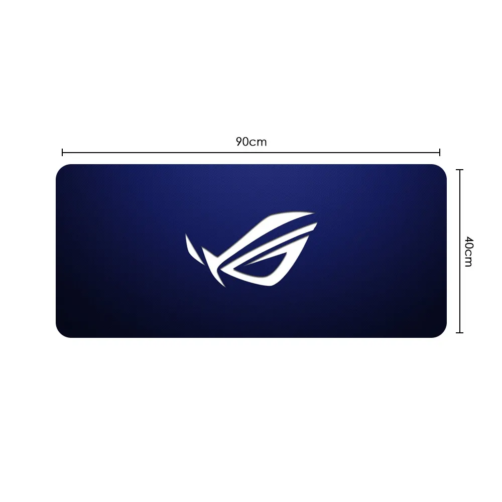 Gaming Mouse Pad, 90X40cm Large Computer Mouse Mat With Asus Rog Strix Logo, For Desktop, Non-slip Rubber Base Water Resistant Stitched Edge - Navy