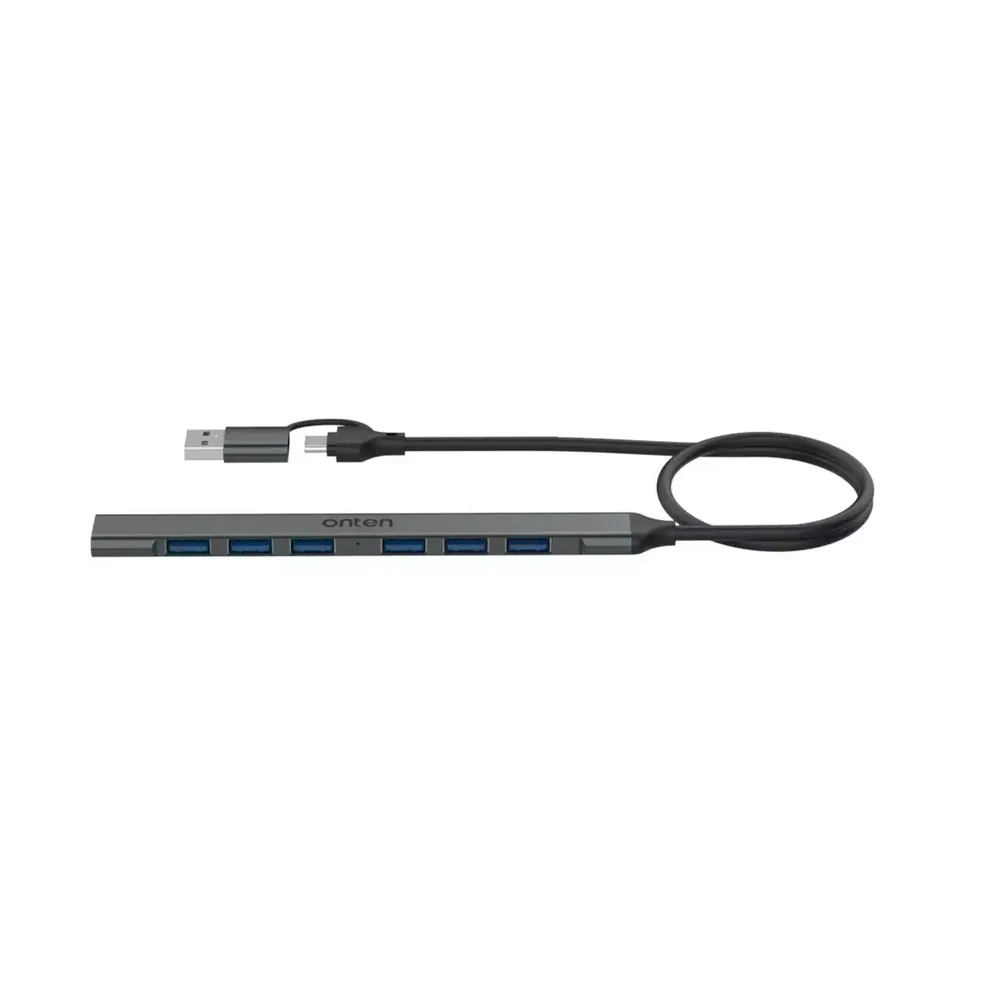 Onten Type-C/USB 3.0 To 7 Port USB HUB – Supper Slim – Up to 5Gbps | UCA9702