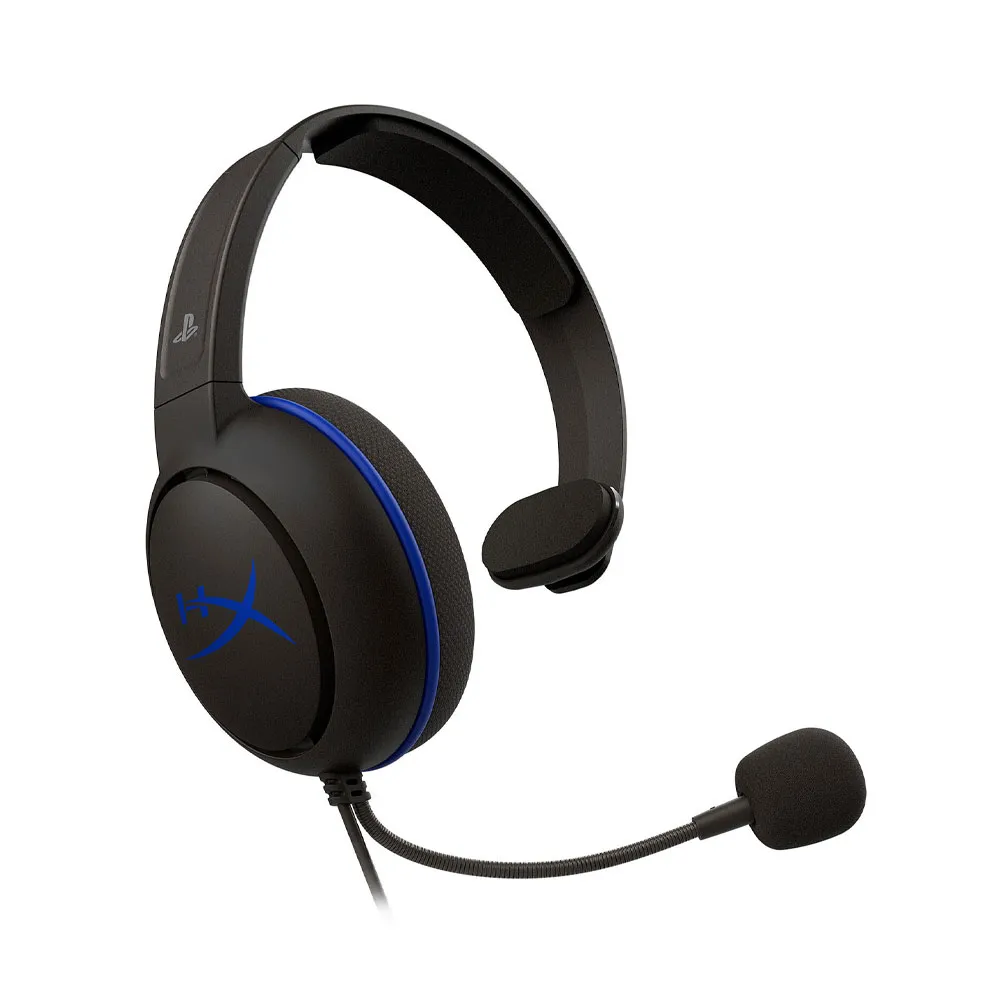 HyperX Cloud Chat Headset for PS4, 40mm Driver, Noise-Cancellation, In-Line Audio CONTROLS, 3.5mm, Lightweight - Black