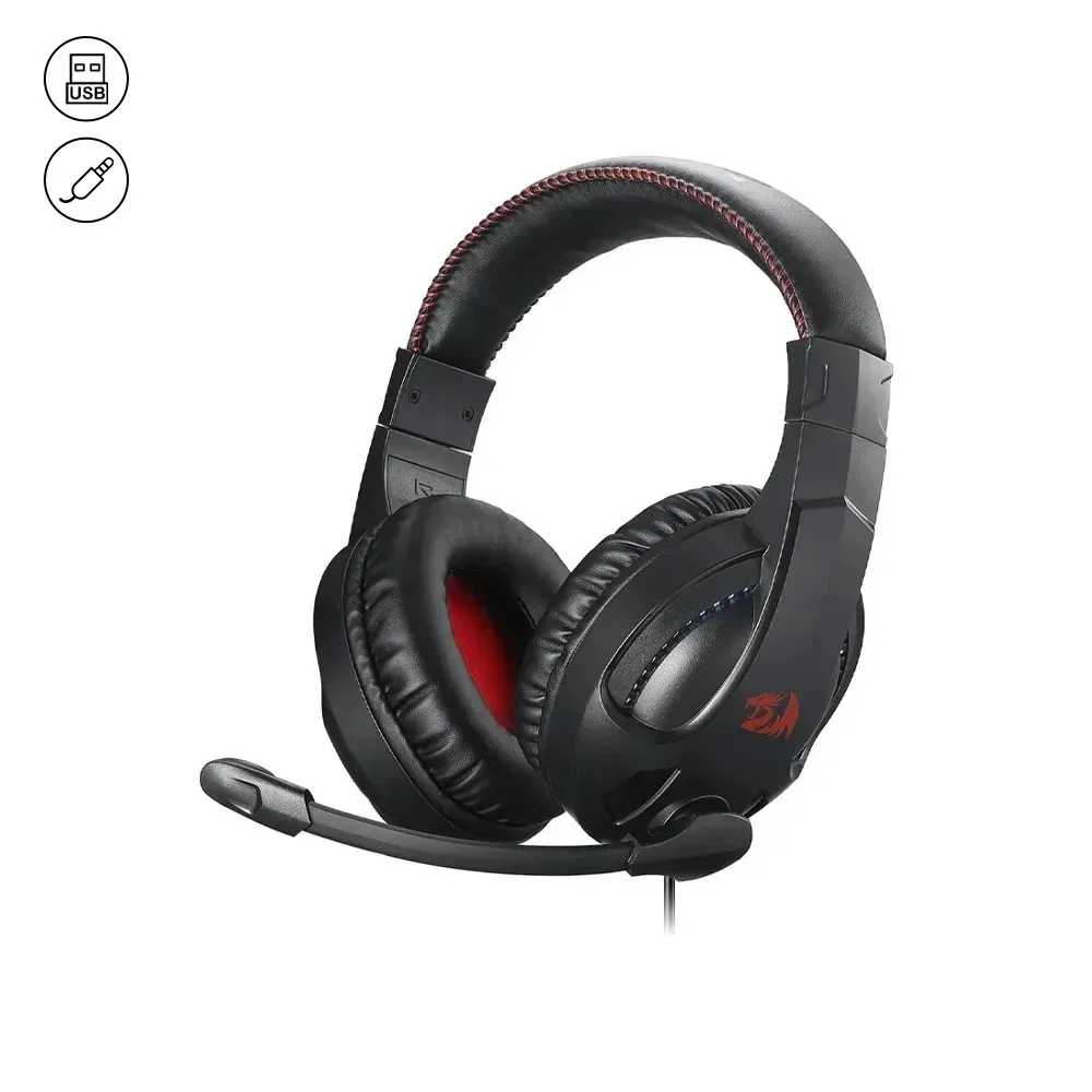 Redragon H260 – Cuffie Gaming Cablate Con Driver 50mm, Microfono Anti-rumore, RGB Dinamico, Compatibili PC/PS4/Xbox/NS