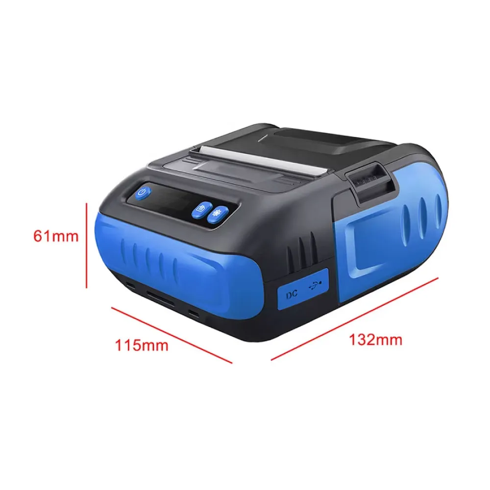 MHT-P29L Portable 80mm Thermal Label Printer Bluetooth Receipt Printer Machine Supports iOS and Android Mobile App Pocket Printer